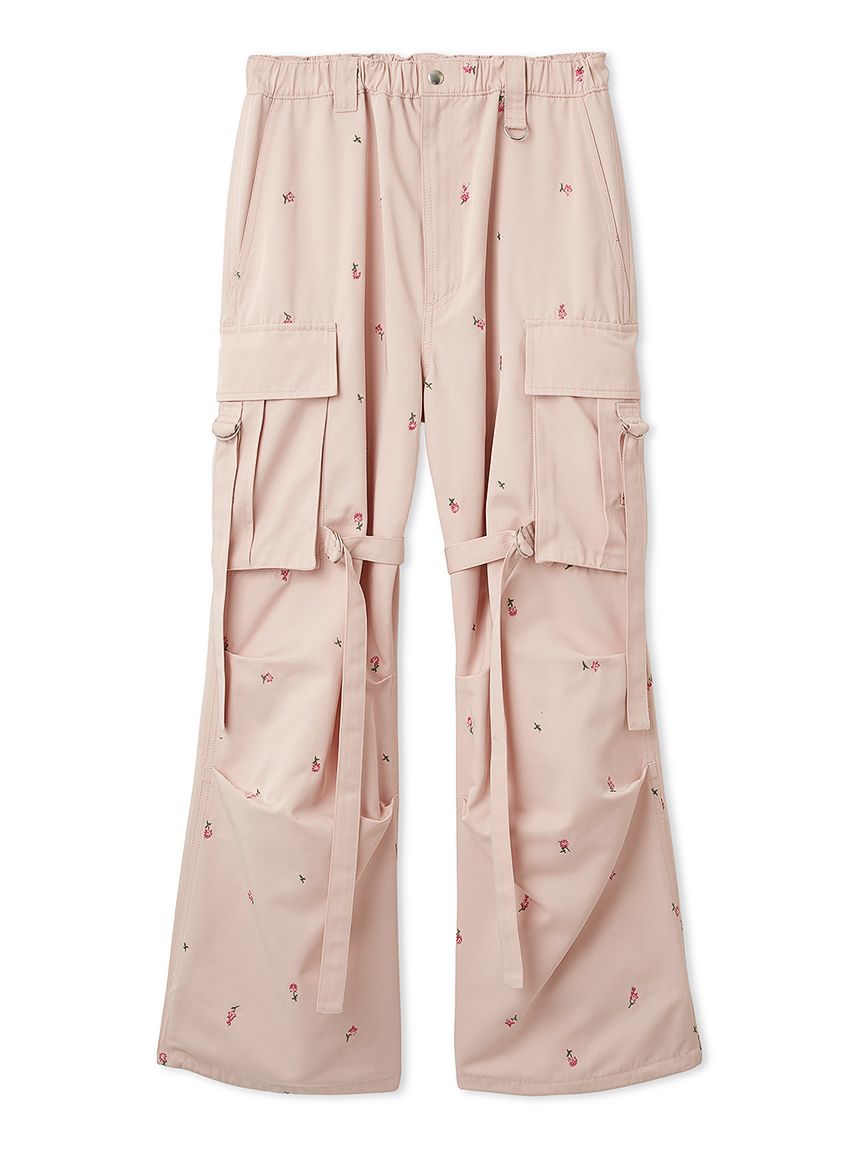 WEB・一部店舗限定カラー】フラワー刺繍カーゴパンツ(ロングパンツ