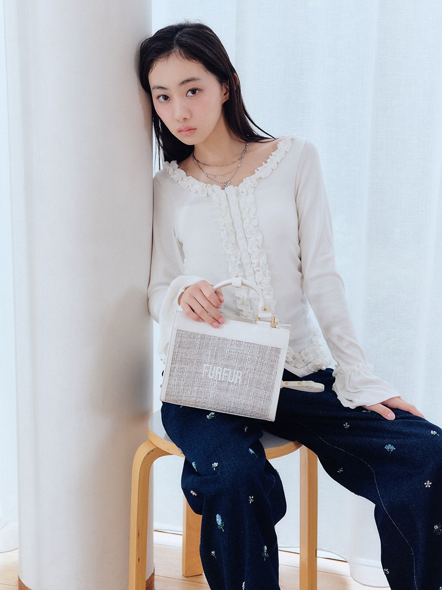 ビーズ刺繍デニムパンツ(ロングパンツ)｜ボトムス｜FURFUR（ファー