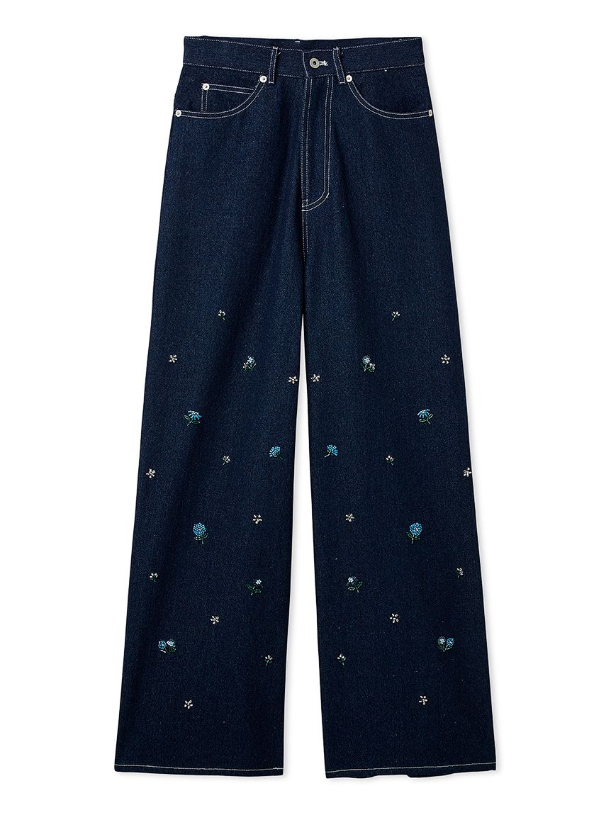 ビーズ刺繍デニムパンツ(ロングパンツ)｜ボトムス｜FURFUR（ファー