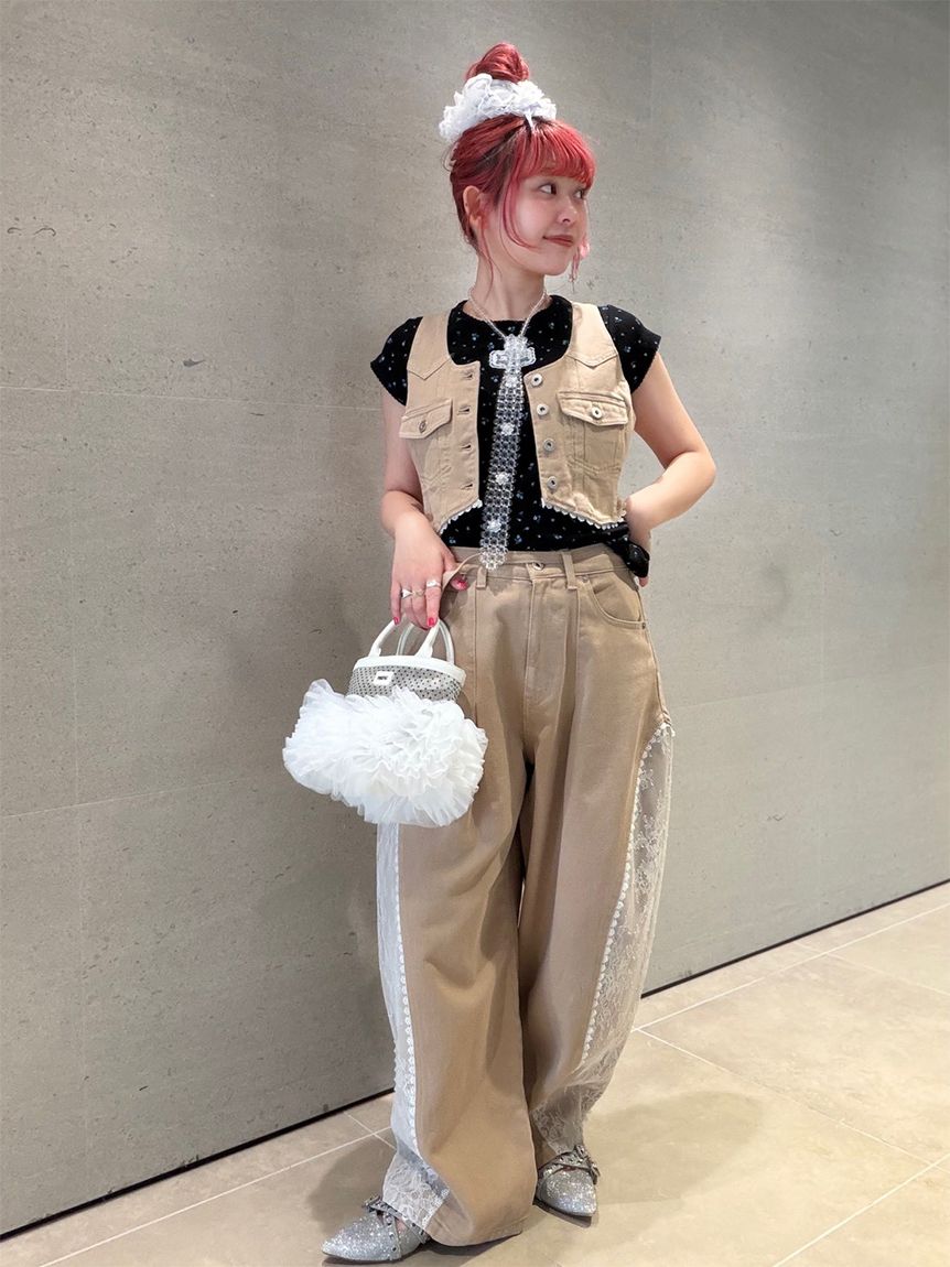 レースドッキングカーブデニムパンツ(ロングパンツ)｜PANTS｜FURFUR