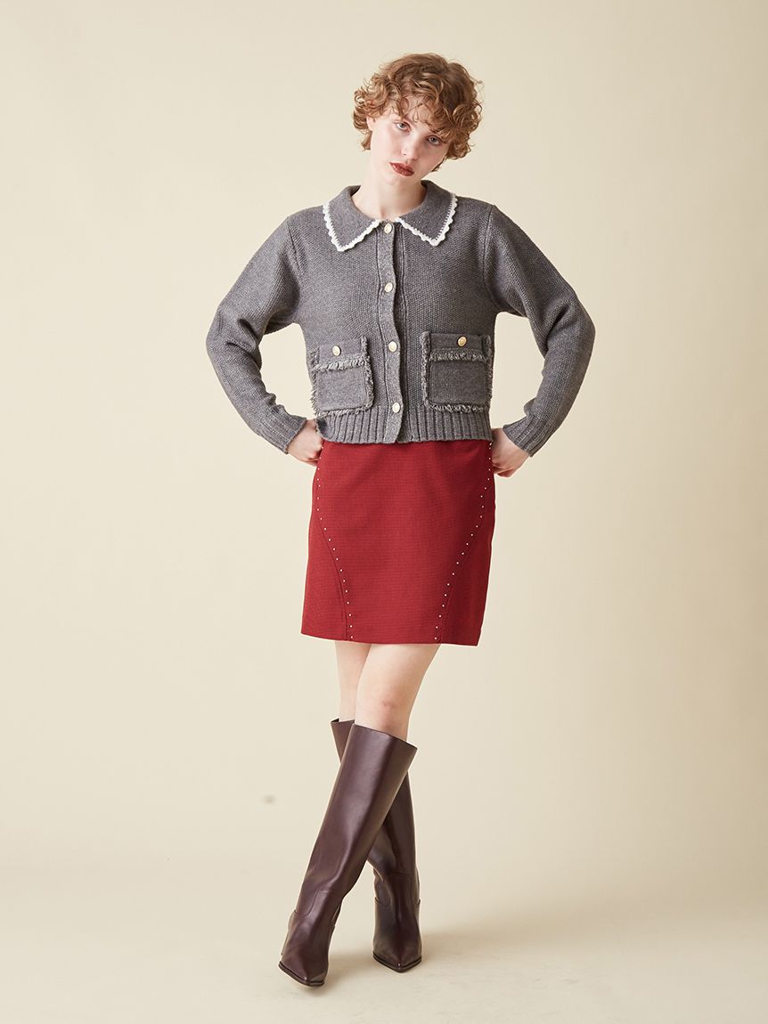 スタッズデザインミニスカート(ミニスカート)｜ボトムス｜FURFUR