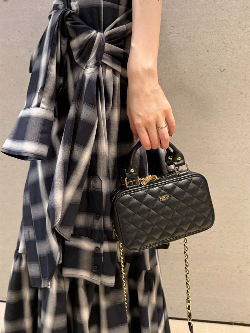 完売品　ファーファー シャツドッキングチェックスカート シャツドッキングチェックスカート(ロングスカート)｜ボトムス｜FURFUR