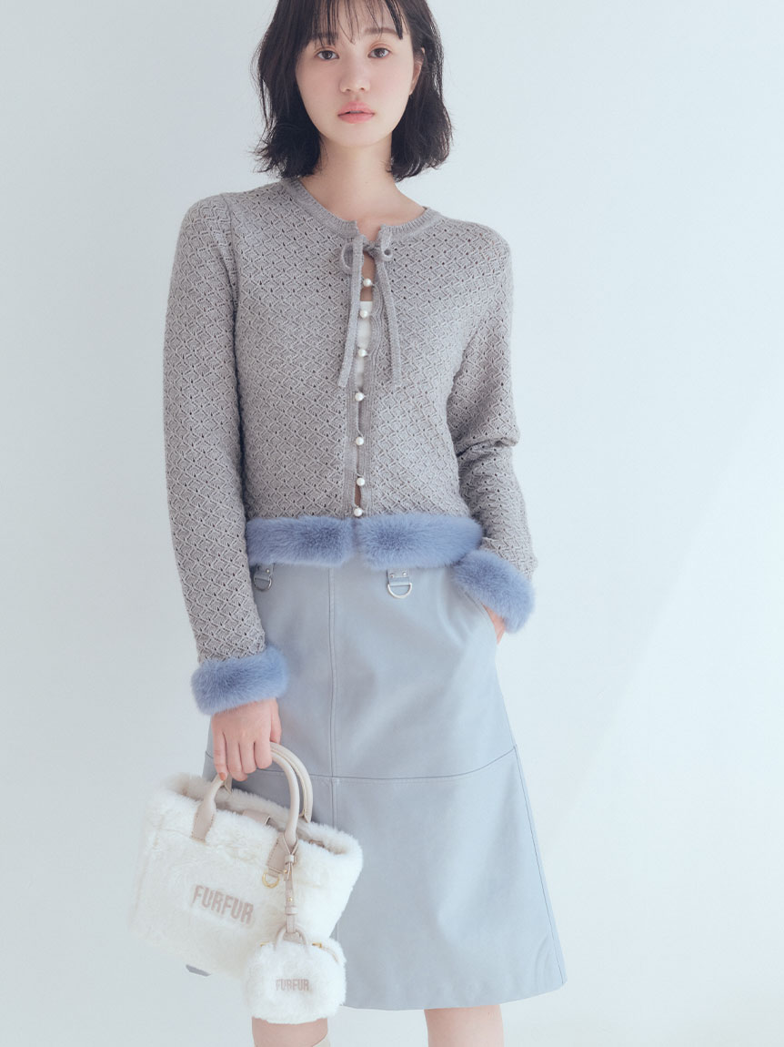 レザーライクミディスカート(ロングスカート)｜ボトムス｜FURFUR