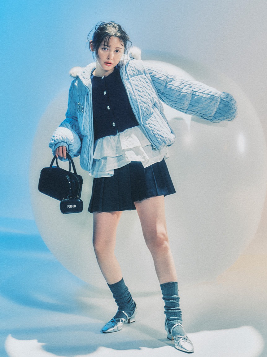 バイカラープリーツミニスカート(ミニスカート)｜ボトムス｜FURFUR