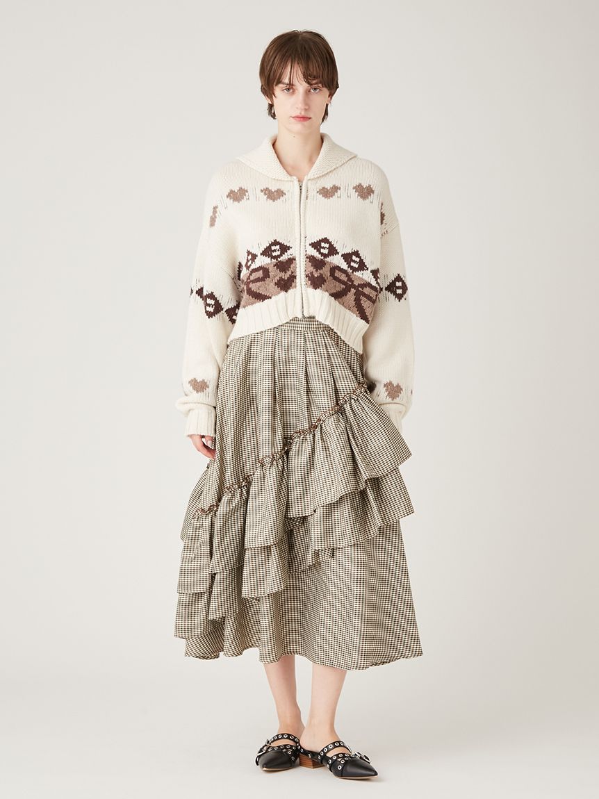 ランダムボリュームタフタスカート(ロングスカート)｜ボトムス｜FURFUR