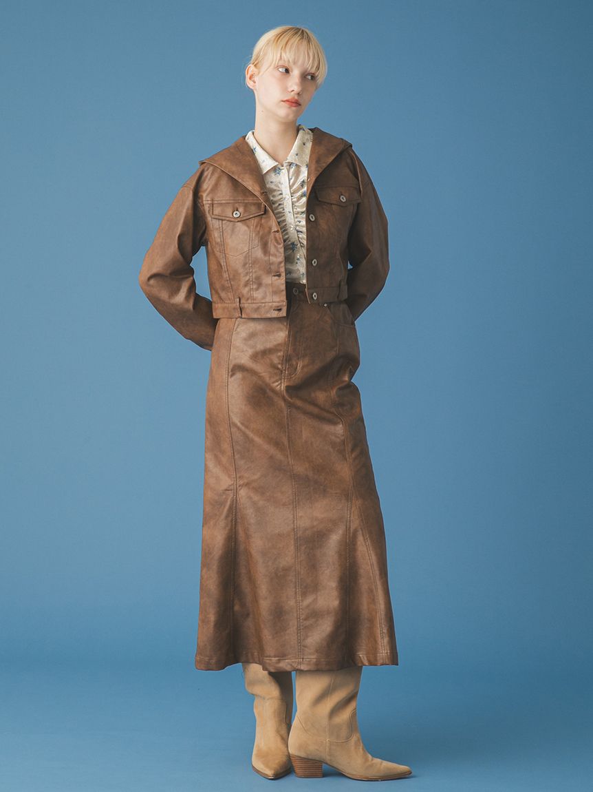 マルチマテリアルマーメイドスカート(ロングスカート)｜ボトムス