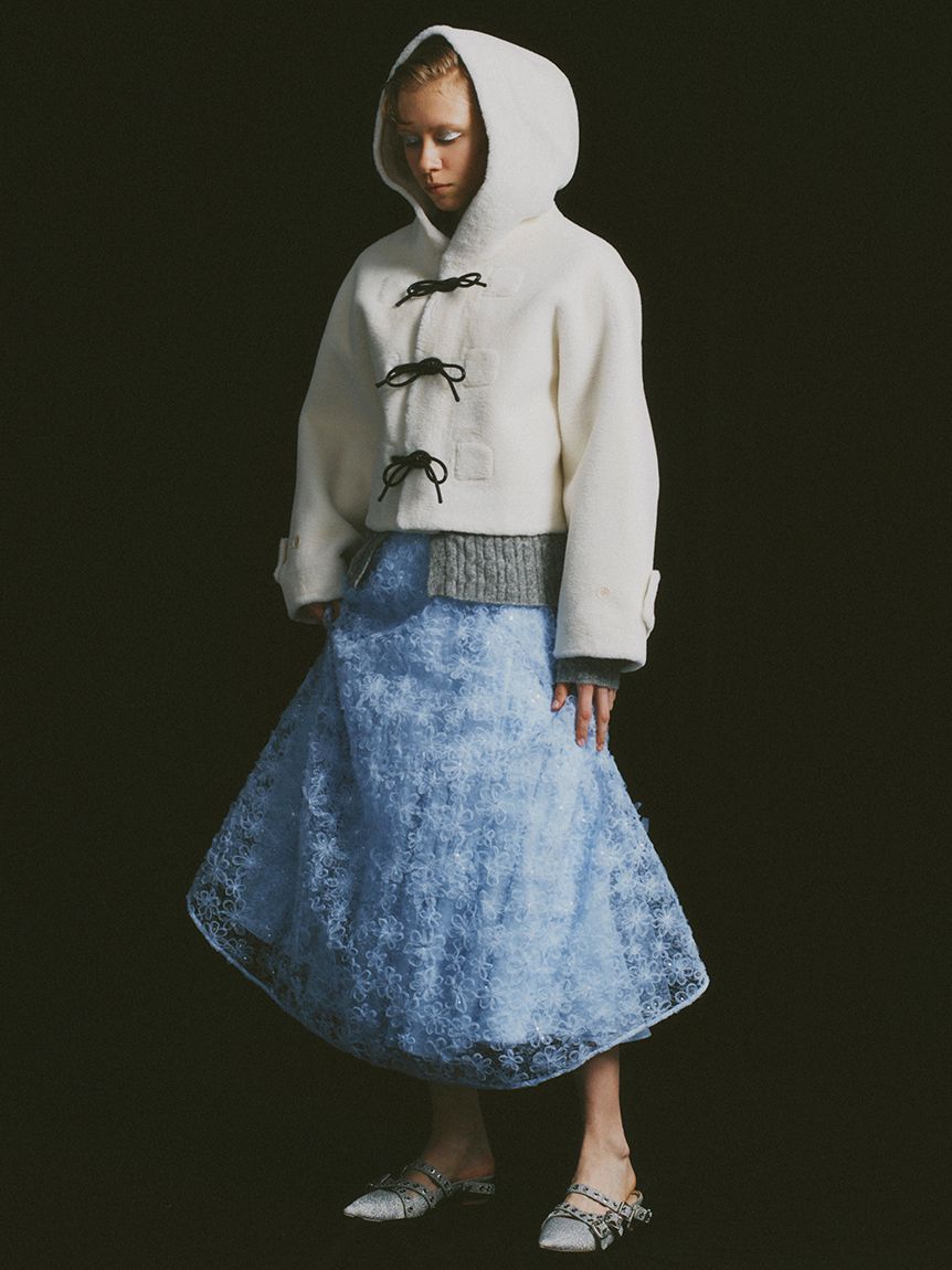 立体フラワーレーススカート(ロングスカート)｜ボトムス｜FURFUR