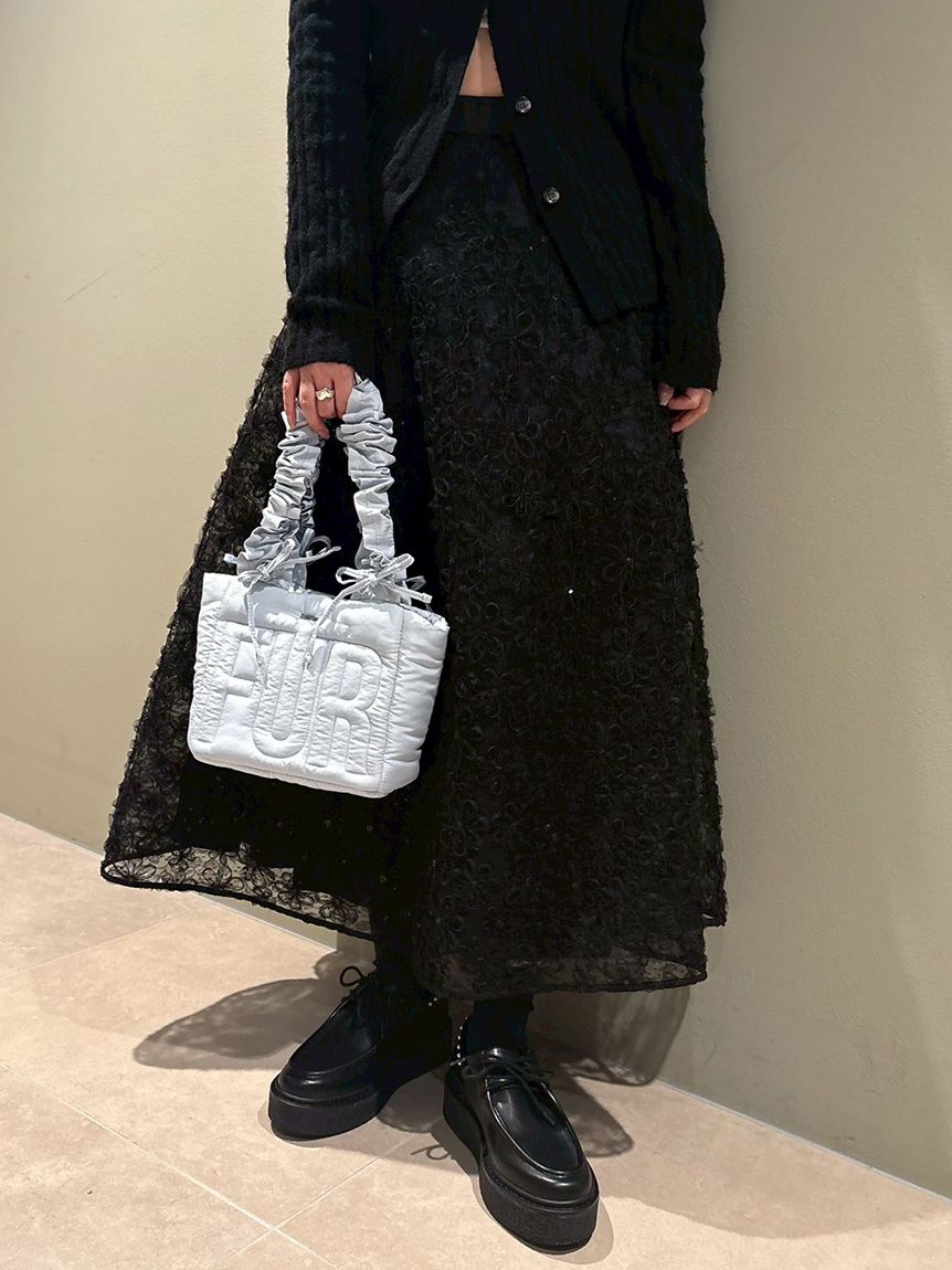 立体フラワーレーススカート(ロングスカート)｜ボトムス｜FURFUR