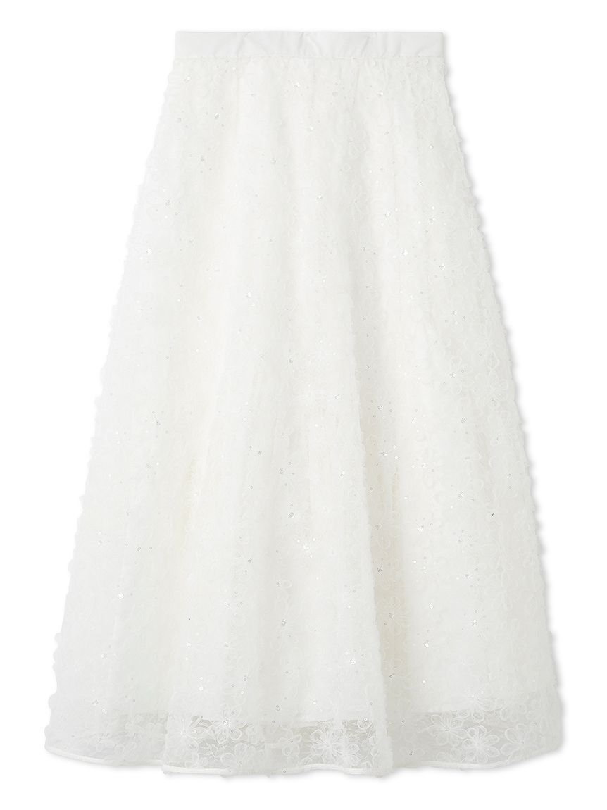 立体フラワーレーススカート(ロングスカート)｜ボトムス｜FURFUR