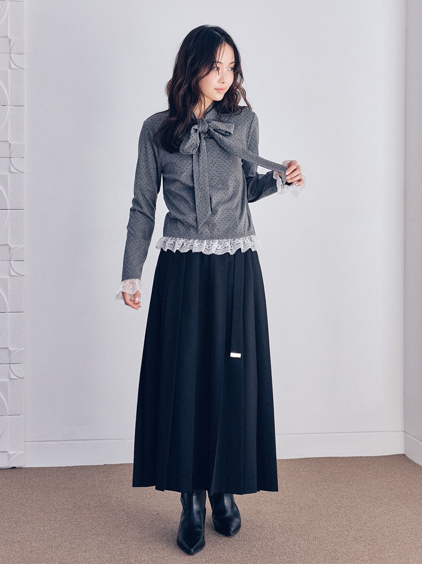 Dカン付きプリーツスカート(ロングスカート)｜ボトムス｜FURFUR