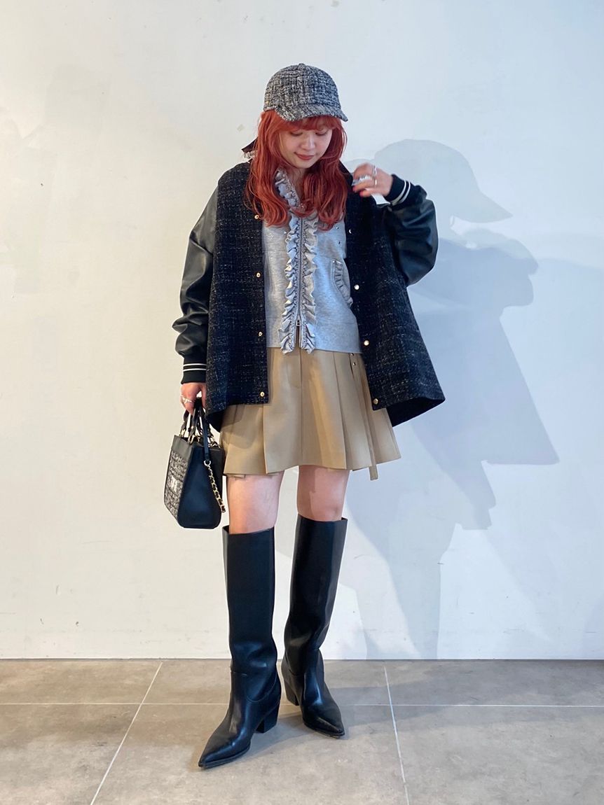 ベルト付きタックミニスカート(ミニスカート)|ボトムス|FURFUR ベルト付きタックミニスカート(ミニスカート)|ボトムス|FURFUR
