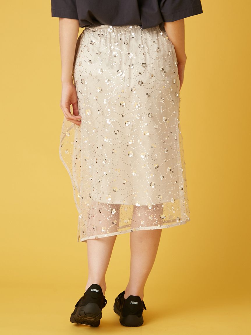 スパンコールラップスカート GOLD yae（ヤエ）の「スパンコールラップスカート（スカート）」 - WEAR