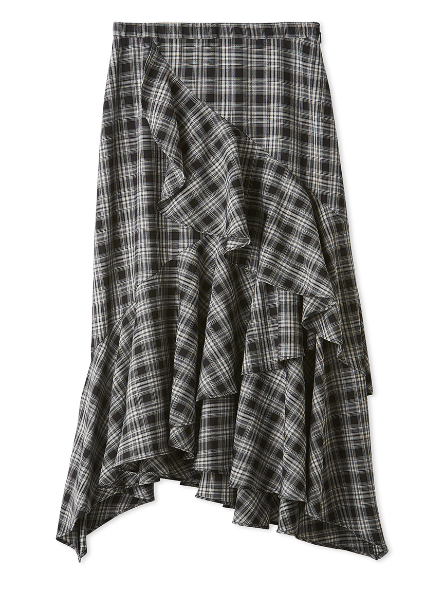 チェック柄ランダムラッフルスカート(ロングスカート)｜SKIRT｜FURFUR
