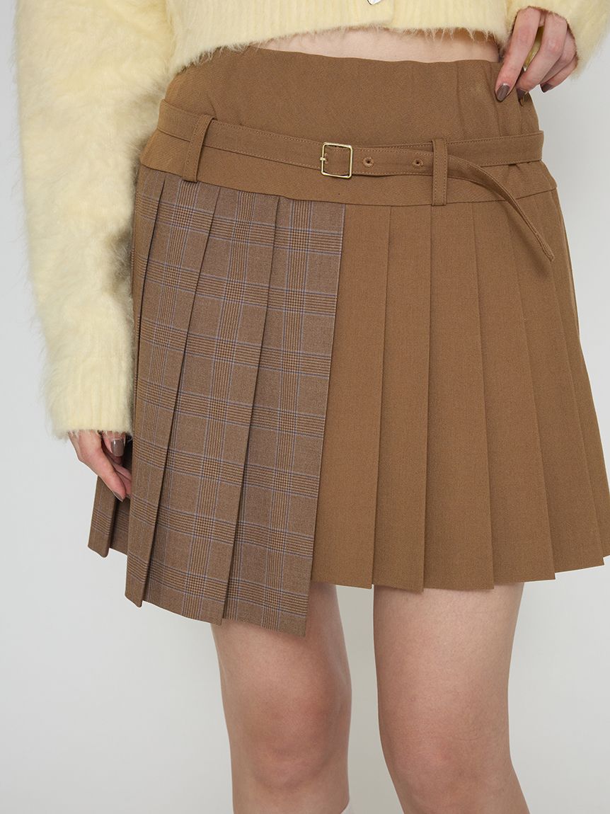 バイカラープリーツミニスカート(ミニスカート)｜SKIRT｜FURFUR