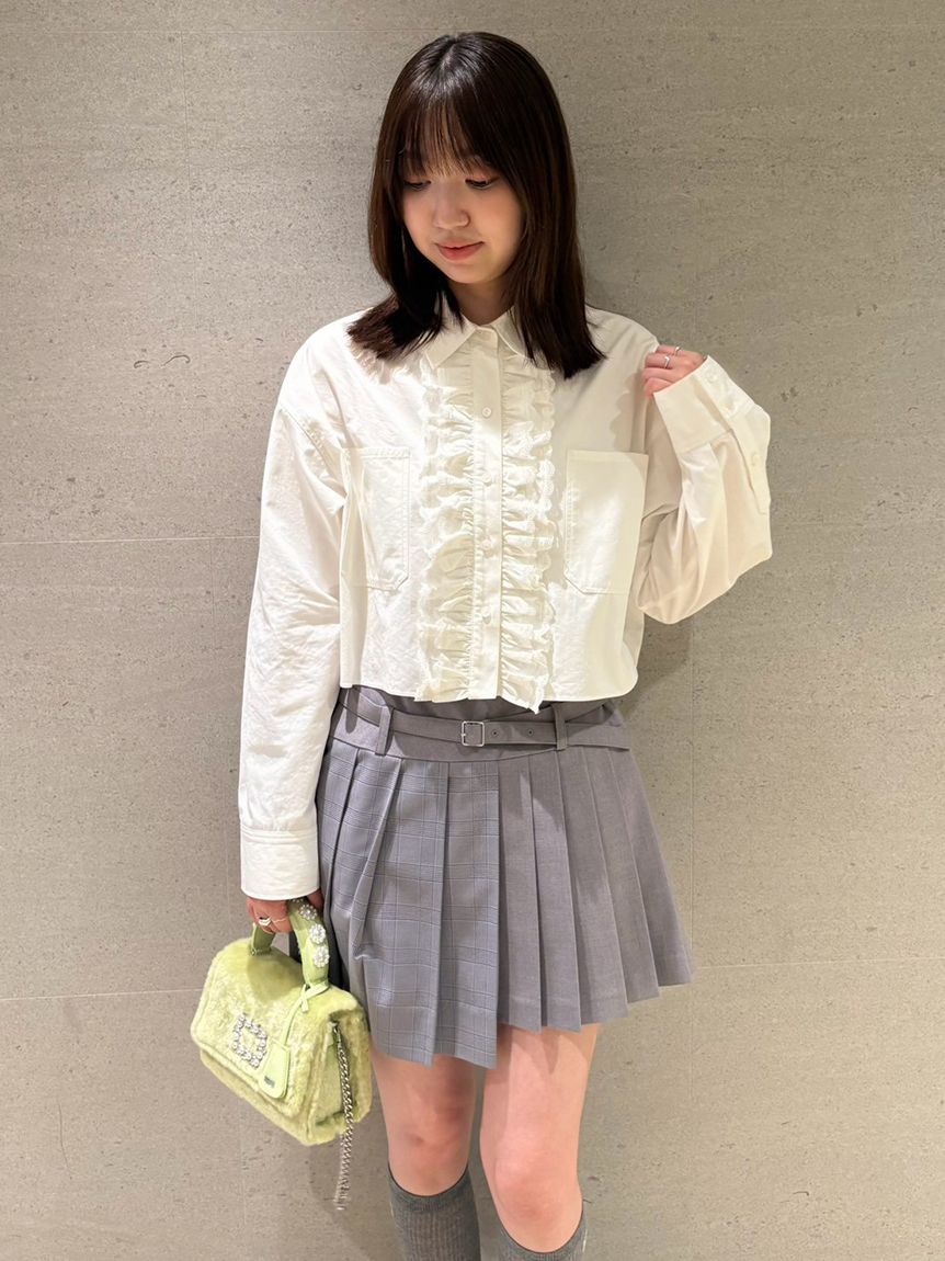 バイカラープリーツミニスカート(ミニスカート)｜SKIRT｜FURFUR