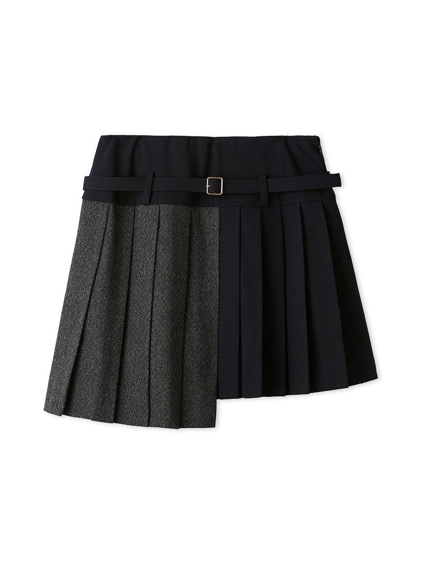 バイカラープリーツミニスカート(ミニスカート)｜SKIRT｜FURFUR