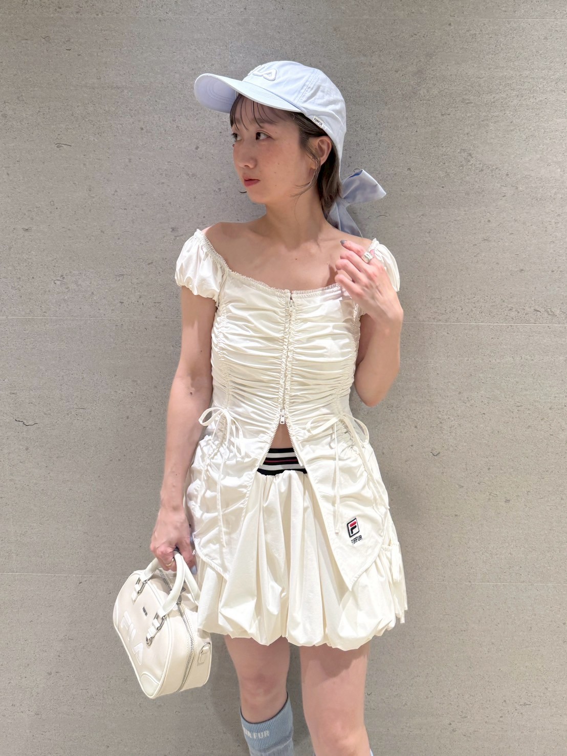 furfur 【FILAコラボ】パフスリーブトップス FILAコラボ】パフスリーブトップス(ブラウス)｜トップス｜FURFUR