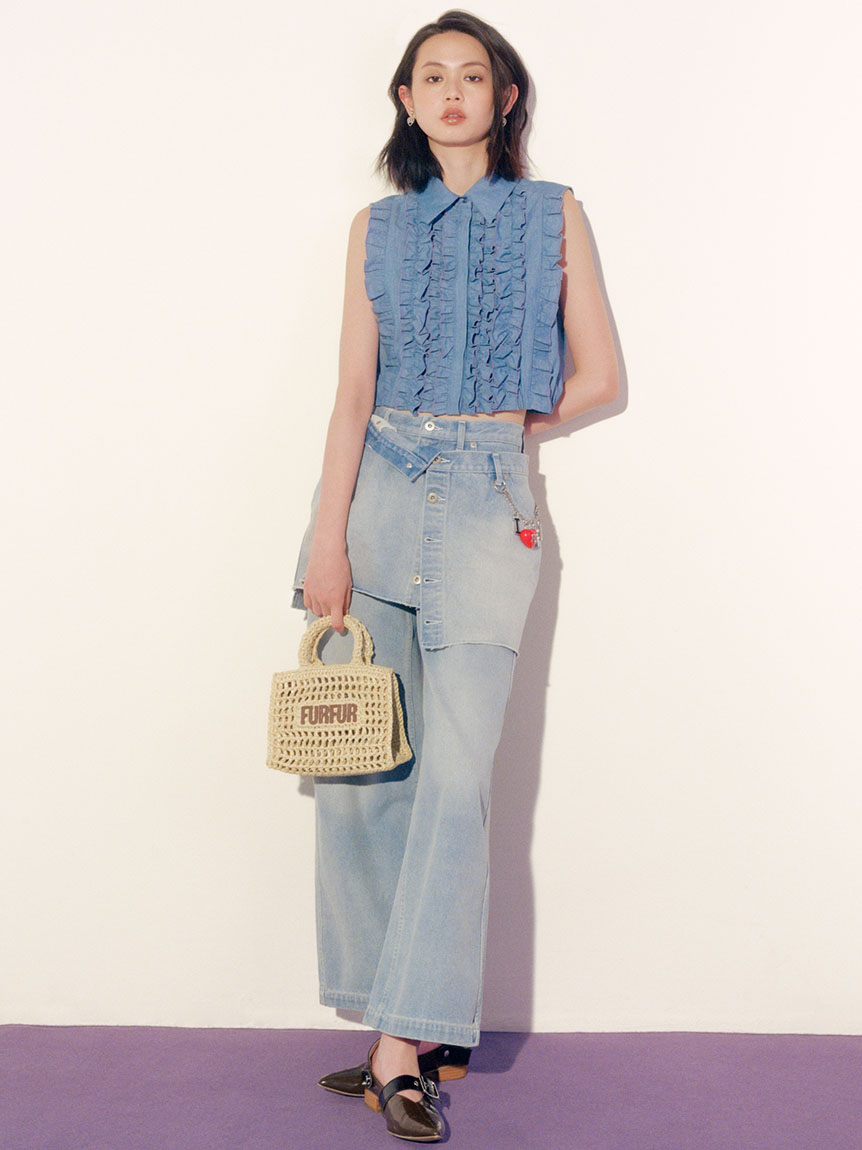 ノースリーブフリルブラウス(シャツ／ブラウス)｜トップス｜FURFUR