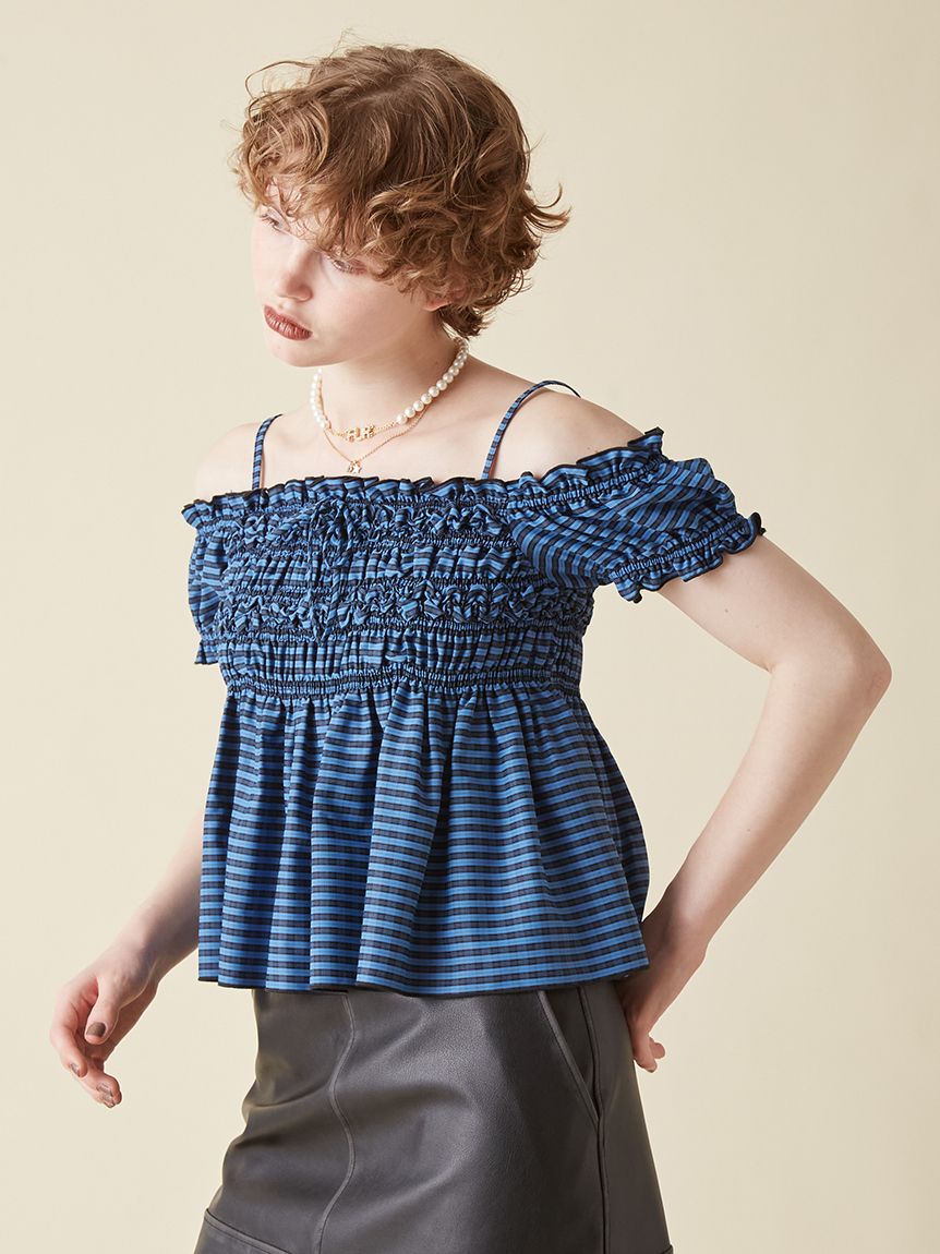 2WAYシャーリングブラウス(シャツ／ブラウス)｜トップス｜FURFUR