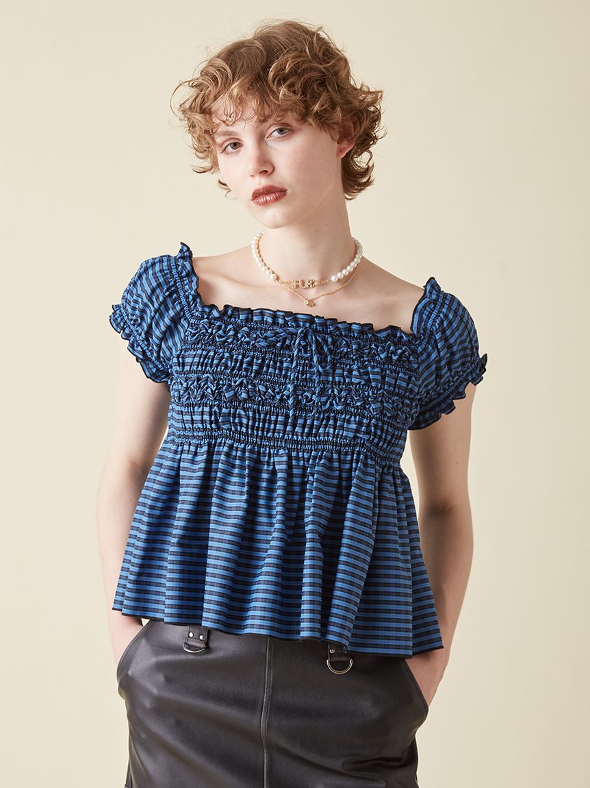 2WAYシャーリングブラウス(シャツ／ブラウス)｜トップス｜FURFUR