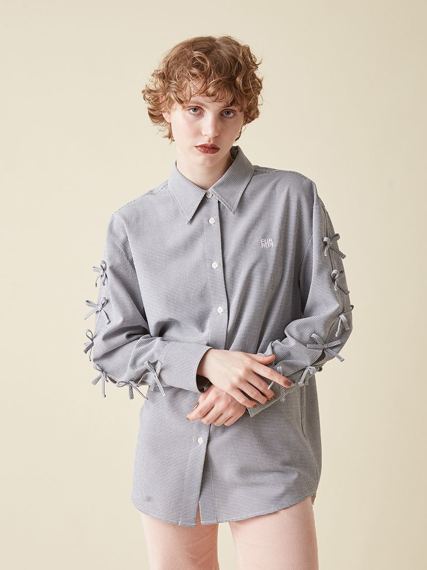 リボンスリーブシアーシャツ(シャツ／ブラウス)｜トップス｜FURFUR