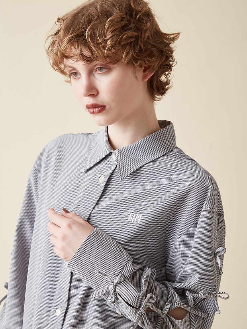 リボンスリーブシアーシャツ(シャツ／ブラウス)｜トップス｜FURFUR