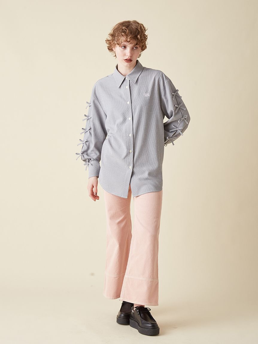 リボンスリーブシアーシャツ(シャツ／ブラウス)｜トップス｜FURFUR