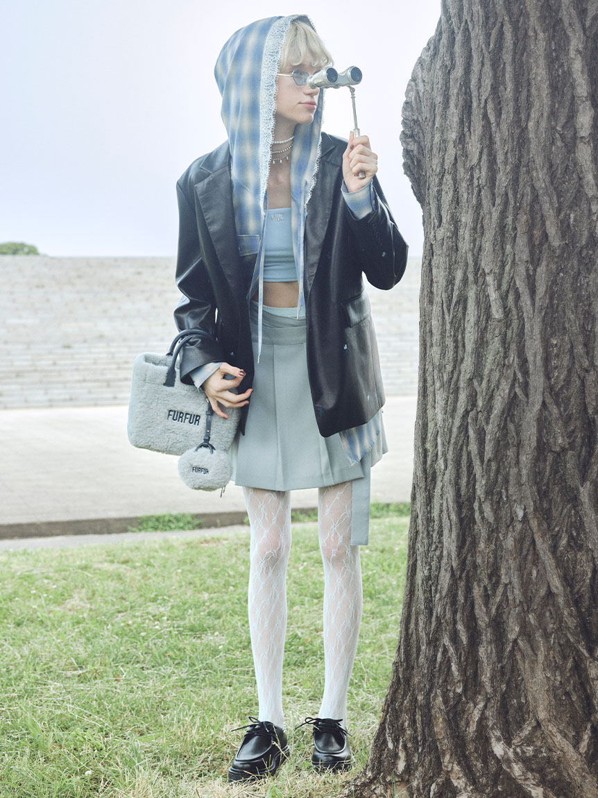 FURFUR フーディーオンブレーチェックシャツ フーディーオンブレーチェックシャツ(シャツ／ブラウス