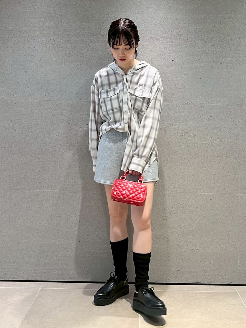 FURFUR フーディーオンブレーチェックシャツ フーディーオンブレーチェックシャツ(シャツ／ブラウス