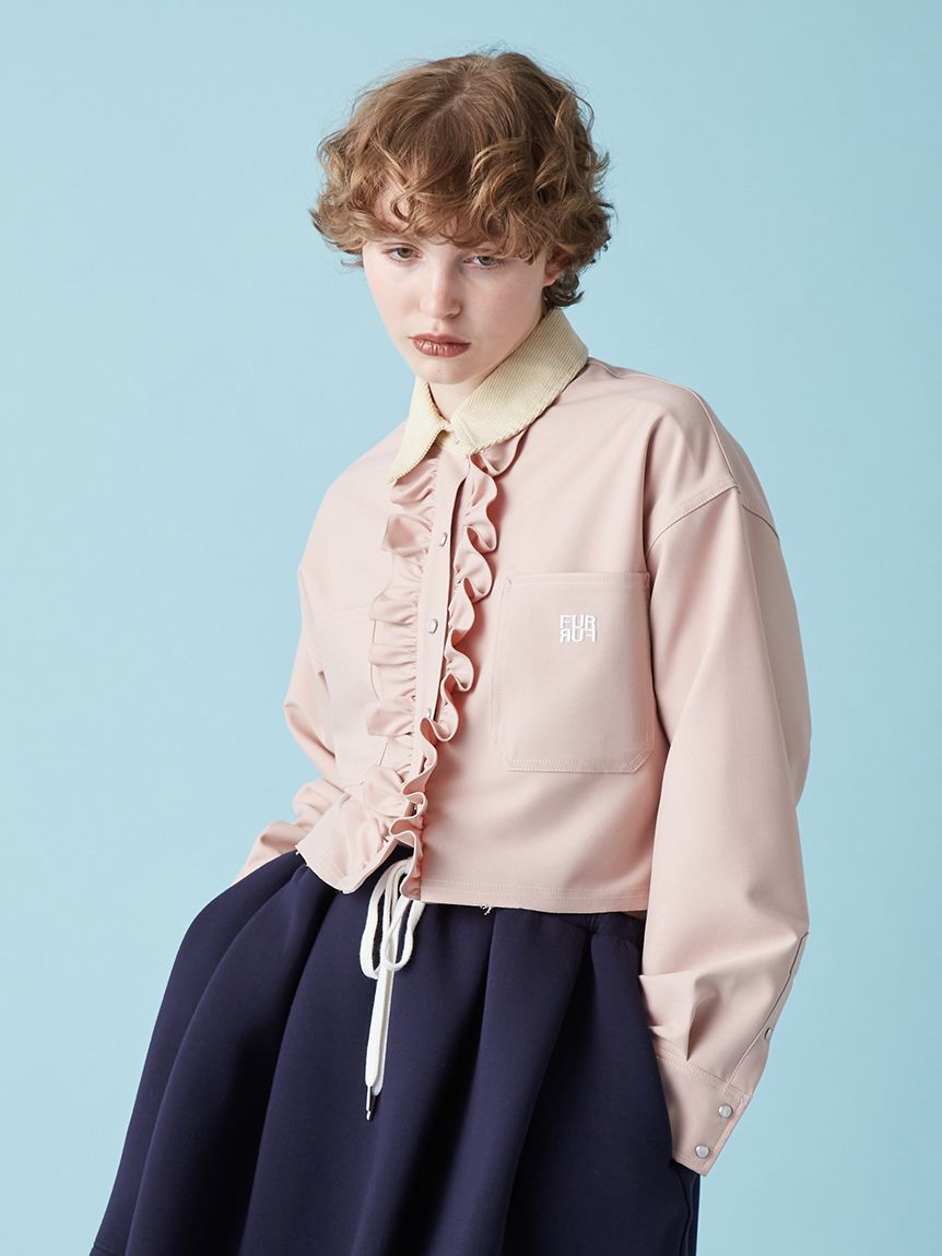 ロゴ刺繍フリルシャツ(シャツ／ブラウス)｜トップス｜FURFUR（ファー