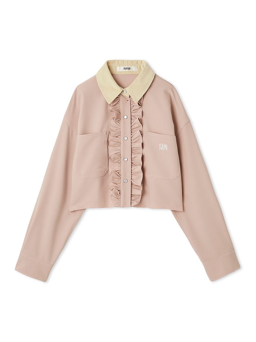 ロゴ刺繍フリルシャツ(シャツ／ブラウス)｜トップス｜FURFUR