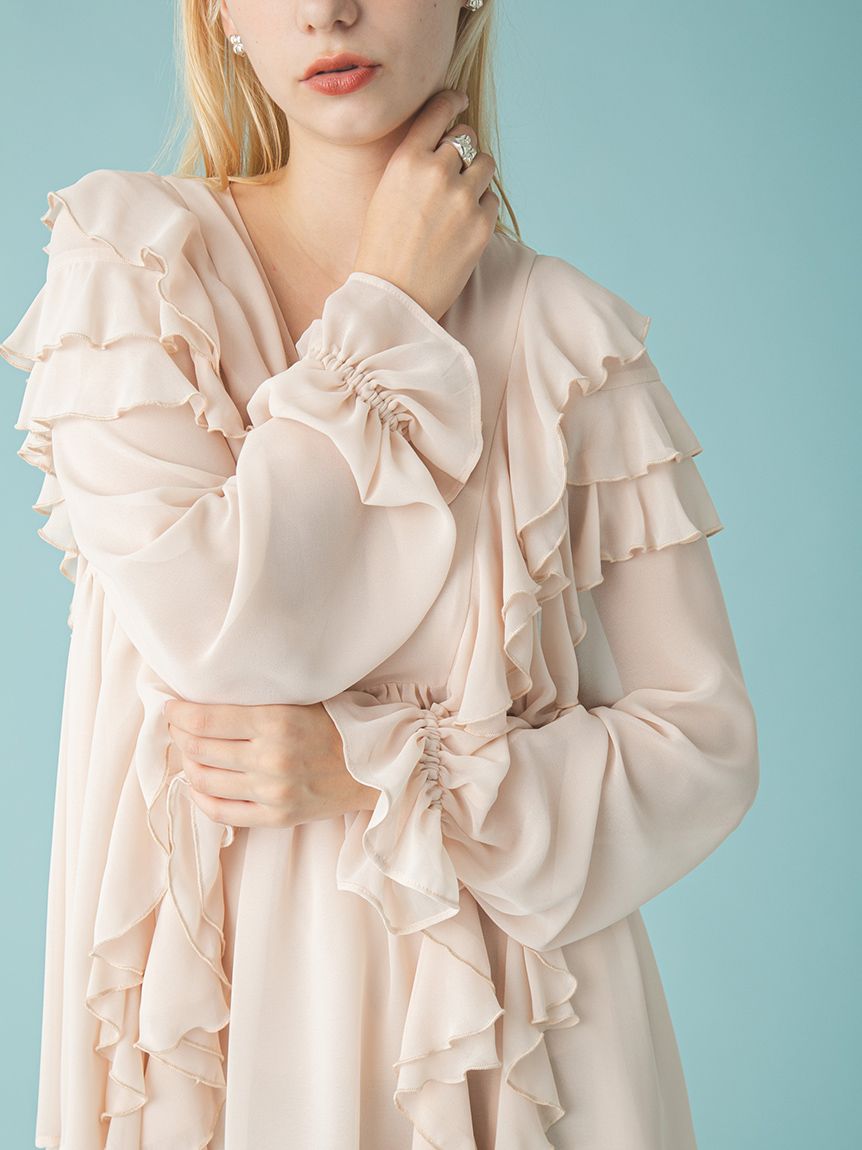 フリルチュニックブラウス(シャツ／ブラウス)｜トップス｜FURFUR