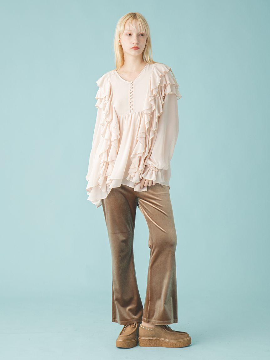 フリルチュニックブラウス(シャツ／ブラウス)｜トップス｜FURFUR