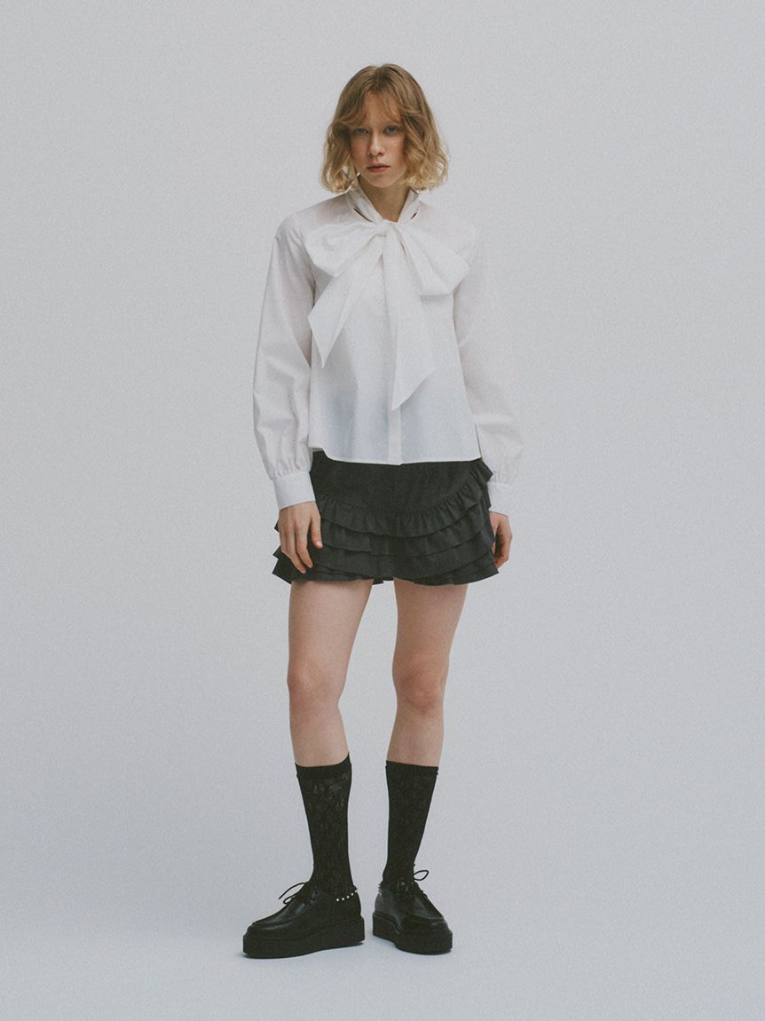 ビジュー付きボウタイブラウス(シャツ／ブラウス)｜トップス｜FURFUR