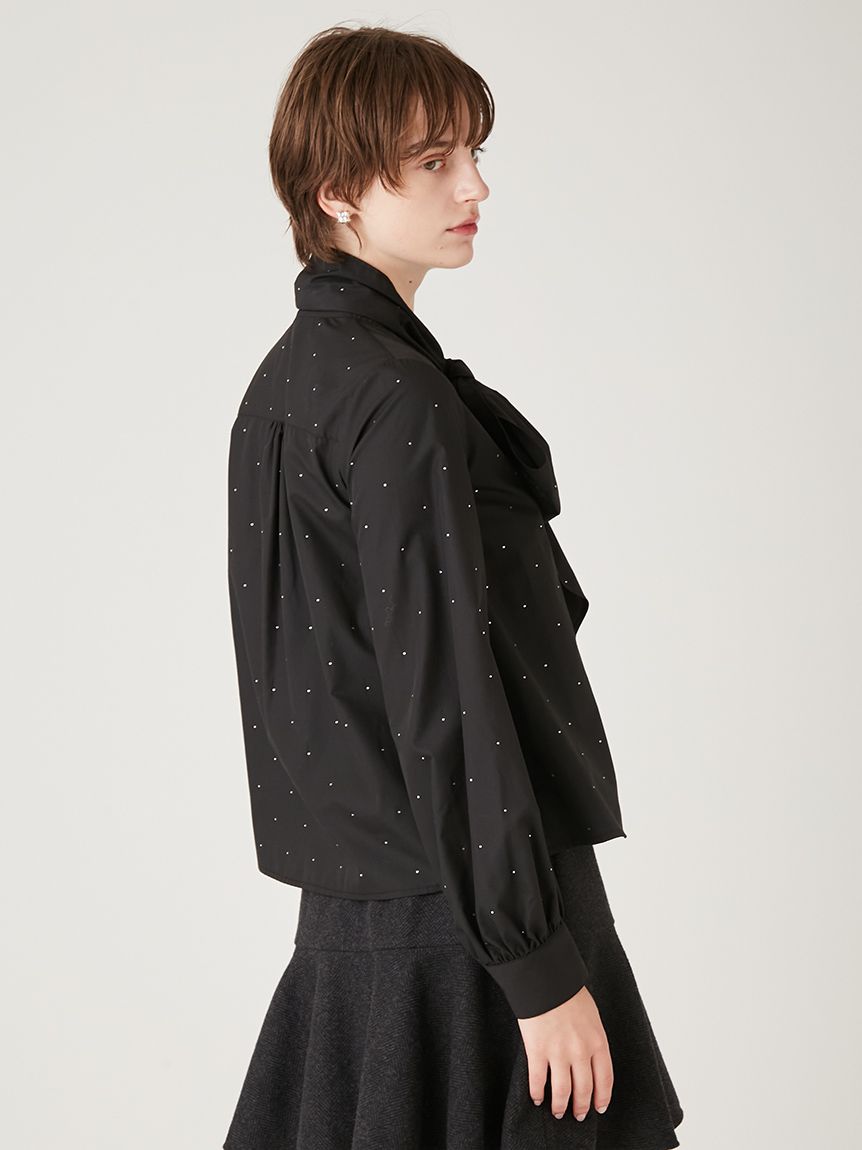 ビジュー付きボウタイブラウス(シャツ／ブラウス)｜トップス｜FURFUR