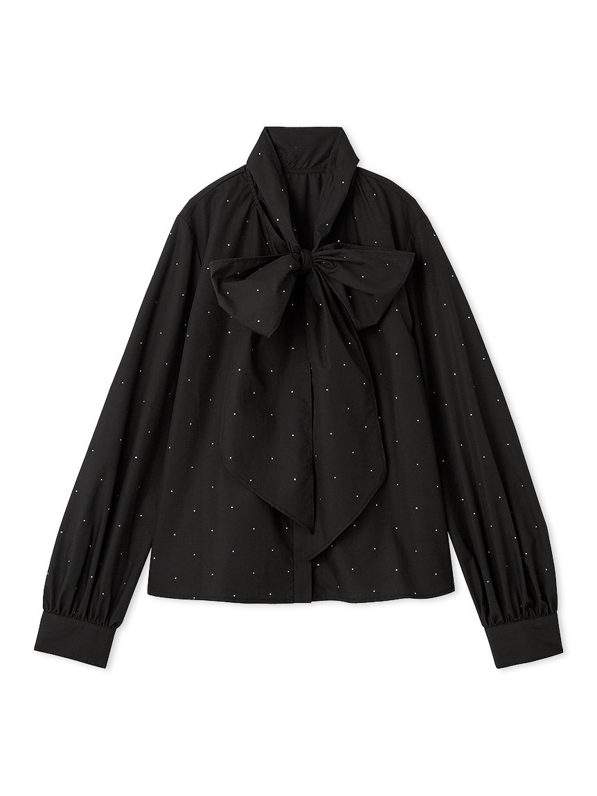 美品フィータブラウス ビジュー付きボウタイブラウス(シャツ／ブラウス)｜トップス｜FURFUR