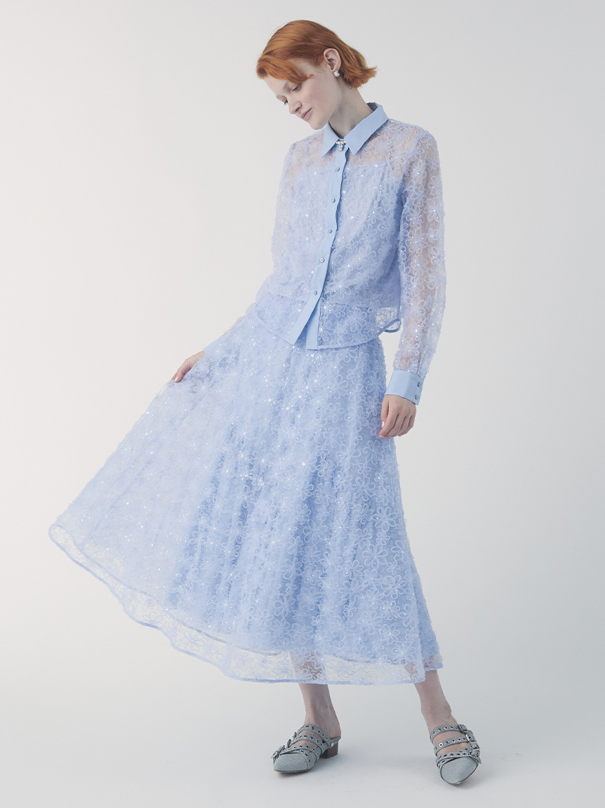 立体フラワーレースブラウス(シャツ／ブラウス)｜トップス｜FURFUR