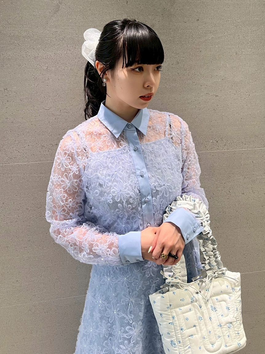 立体フラワーレースブラウス(シャツ／ブラウス)｜トップス｜FURFUR