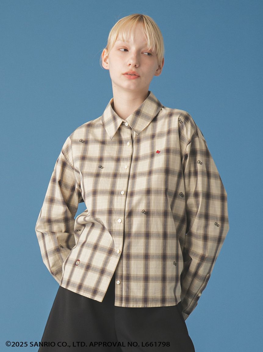 HELLO KITTYリボン刺繍シャツ(シャツ／ブラウス)｜トップス｜FURFUR