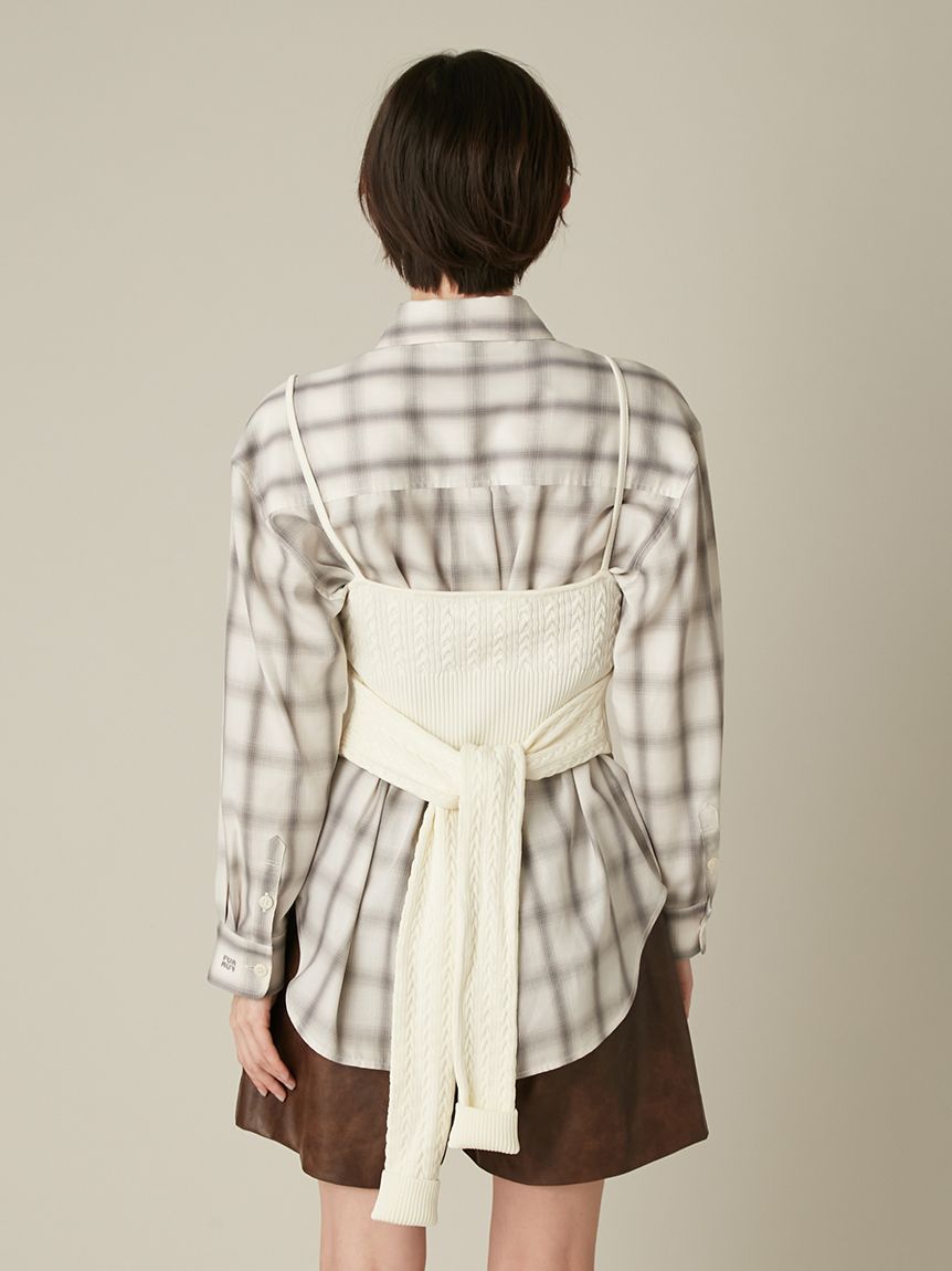 ニットビスチェレイヤードシャツ(シャツ／ブラウス)｜トップス｜FURFUR