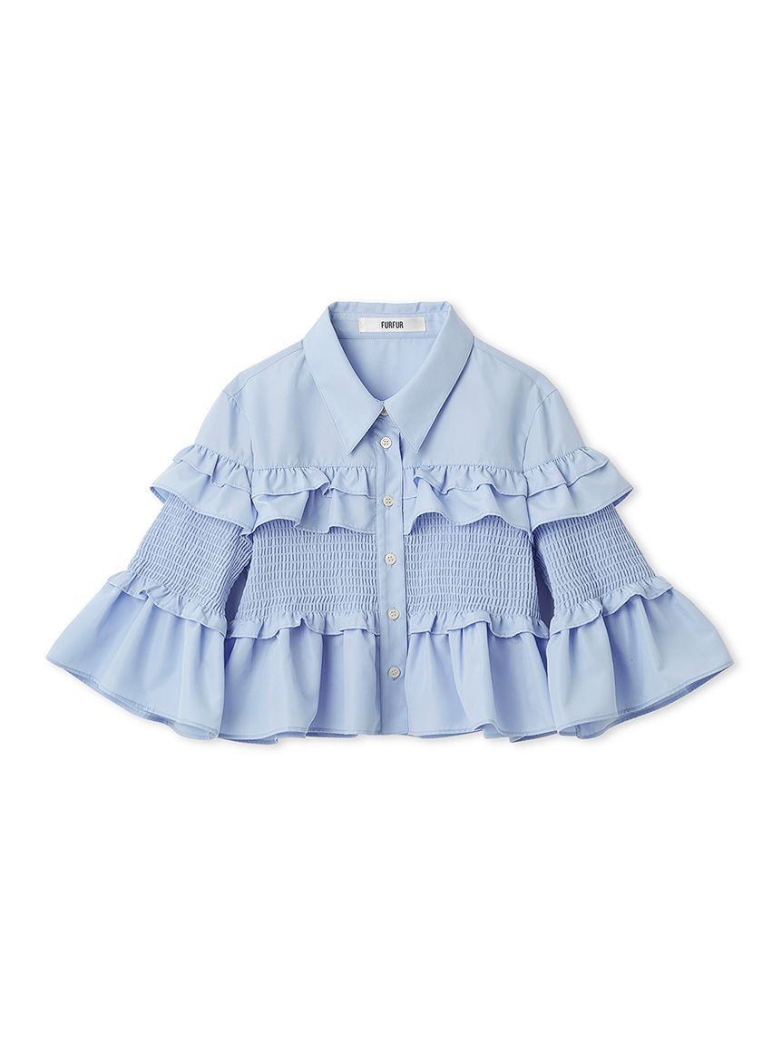 シャーリングフリルシャツ(シャツ／ブラウス)｜トップス｜FURFUR