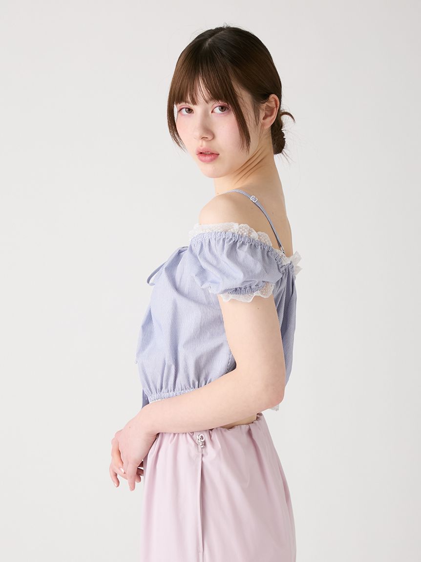 WEB限定カラー】パフスリーブギャザーブラウス(シャツ／ブラウス