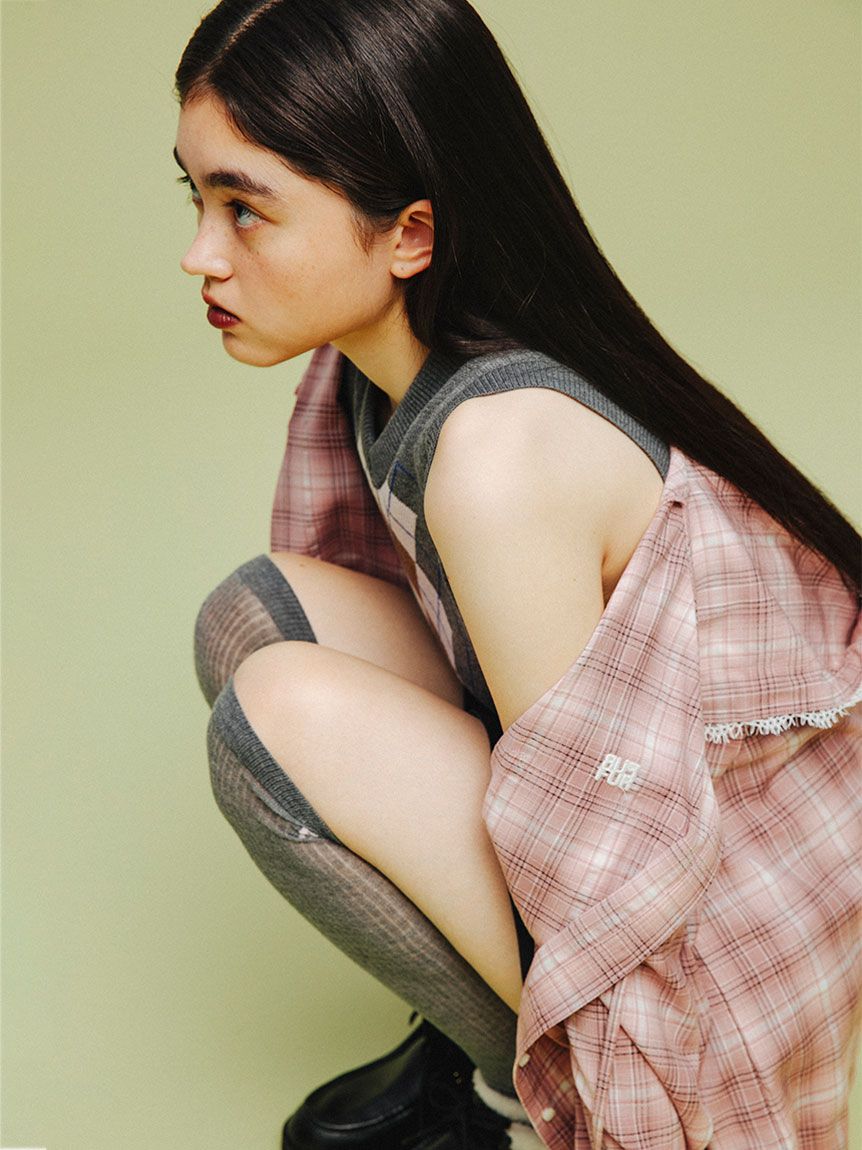 チェック柄フーディシャツ(シャツ・ブラウス)｜TOPS｜FURFUR（ファー