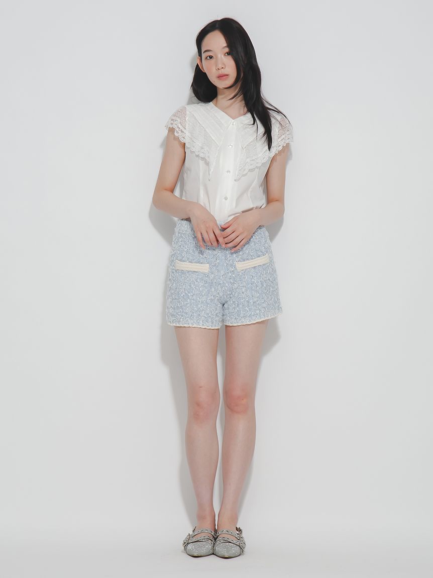レースカラーノースリーブブラウス(シャツ・ブラウス)｜TOPS｜FURFUR