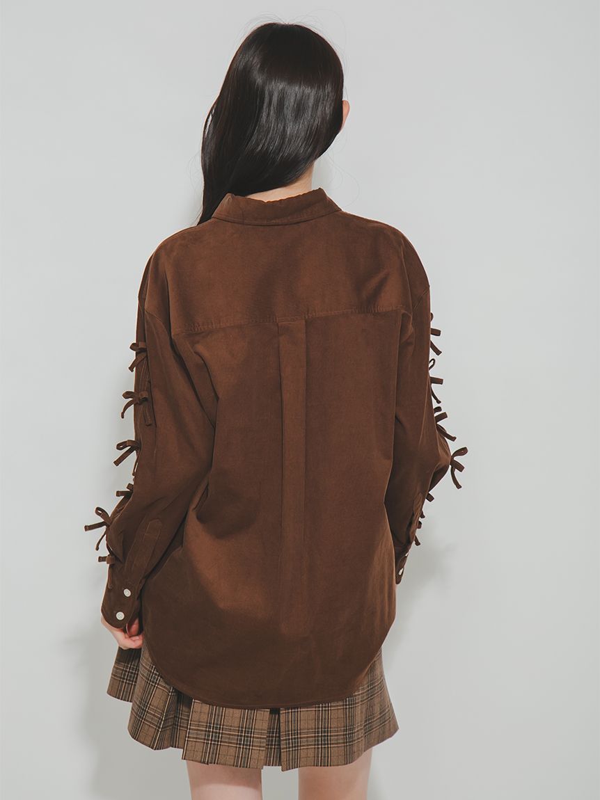 リボンスリーブメンズライクシャツ(シャツ・ブラウス)｜TOPS｜FURFUR