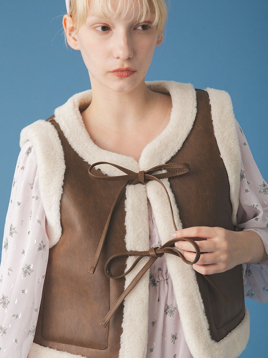 リバーシブルムートンベスト(ジャケット)｜アウター｜FURFUR（ファー