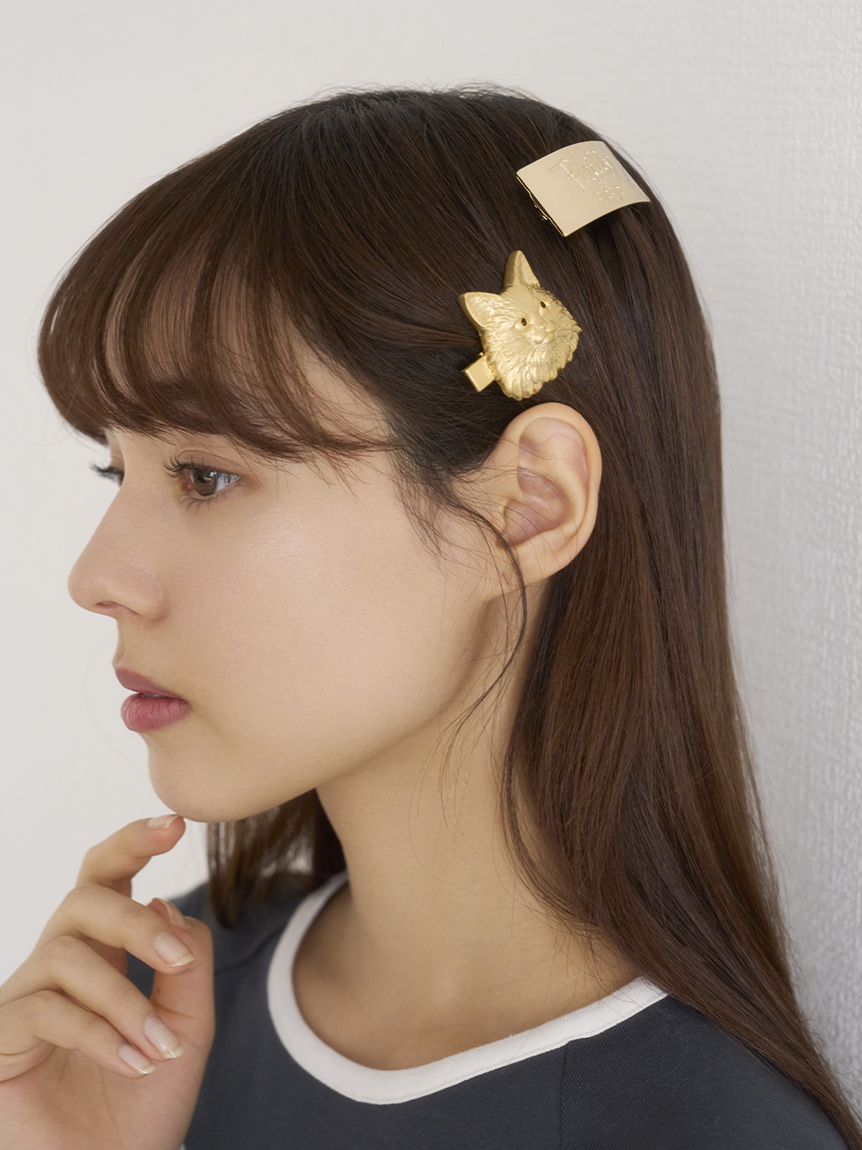 Philly chocolate】キャットモチーフヘアクリップ(ヘッド Philly chocolate】キャットモチーフヘアクリップ(ヘッド