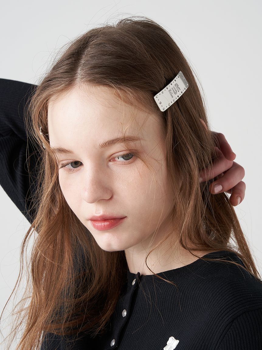 メタルロゴバレッタ(ヘアアクセサリー)｜ファッション雑貨