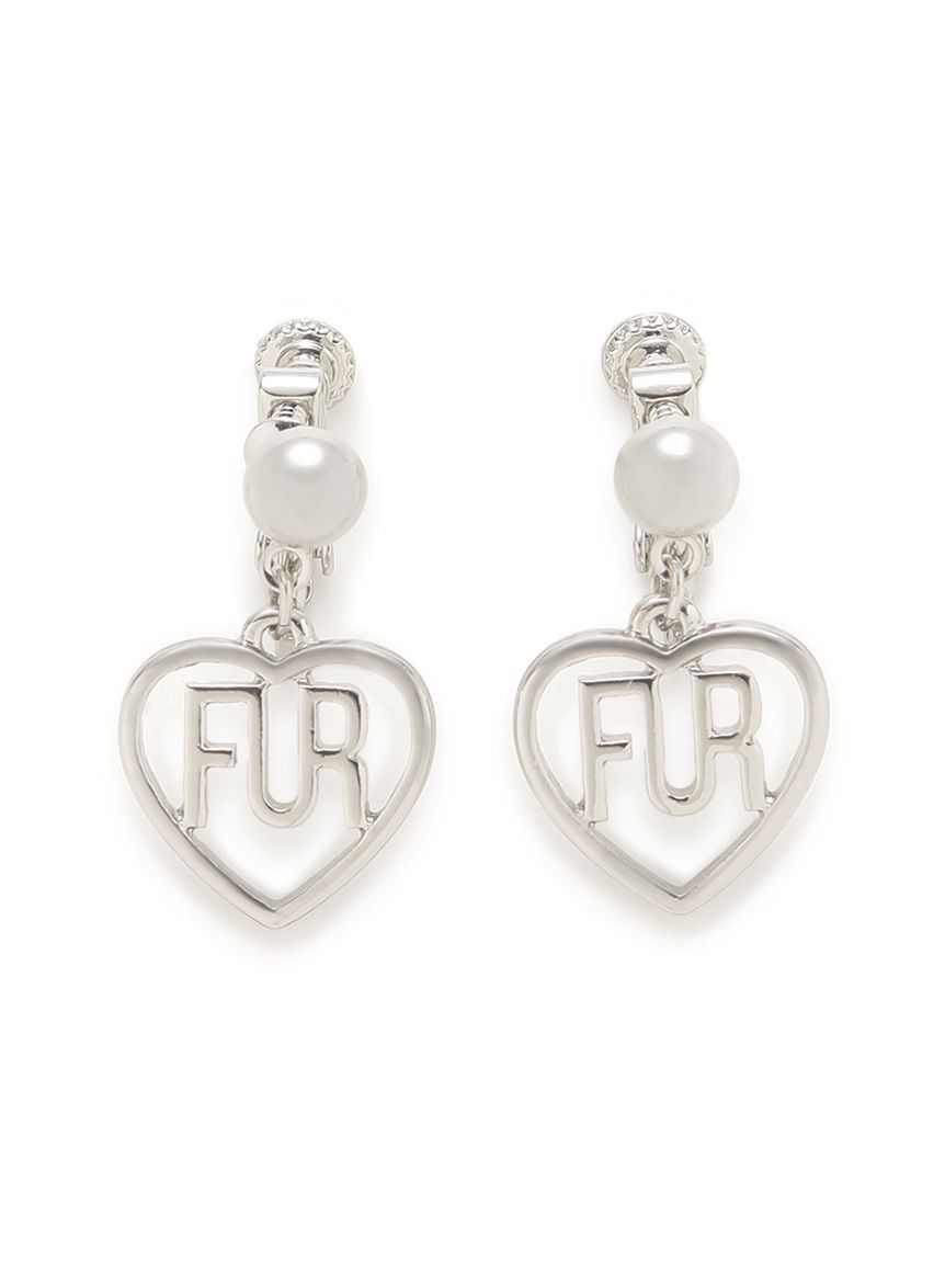 シルバーロゴイヤリング ハートロゴイヤリング(イヤリング)｜ACCESSORY｜FURFUR（ファー