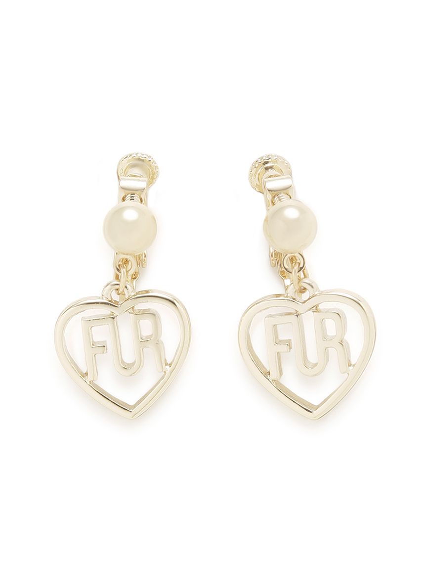 A001 ハートフリル　イヤリング ハートロゴイヤリング(イヤリング)｜ACCESSORY｜FURFUR（ファー